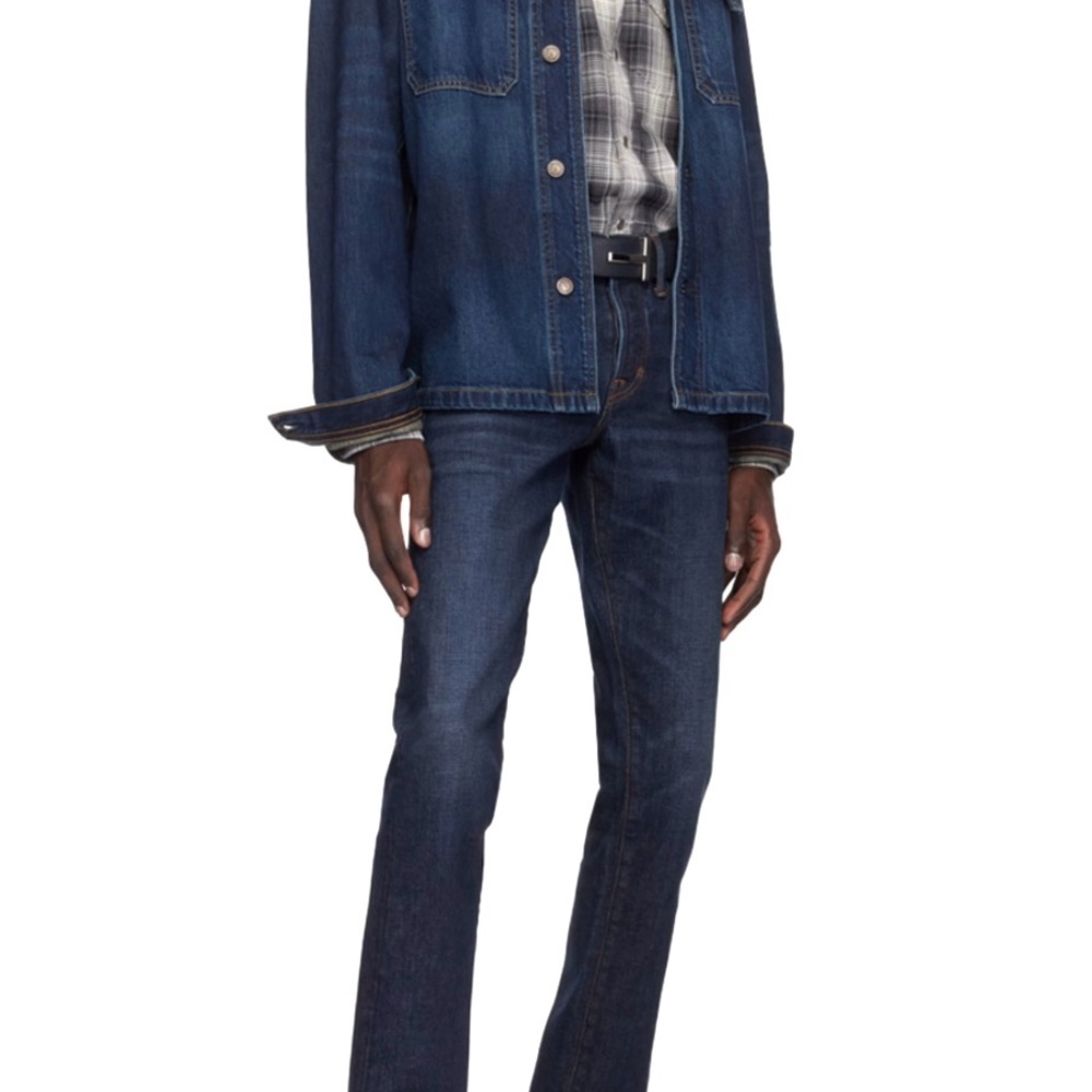 Tom Ford Men's Blue Suede Sneakers - Picture 4 of 4